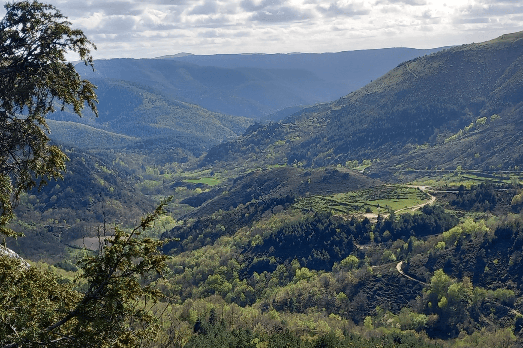 Paysage de Lozère au lever du soleil