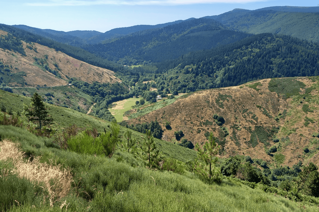 Paysage de Lozère au lever du soleil